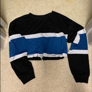 cropped striped long sleeve